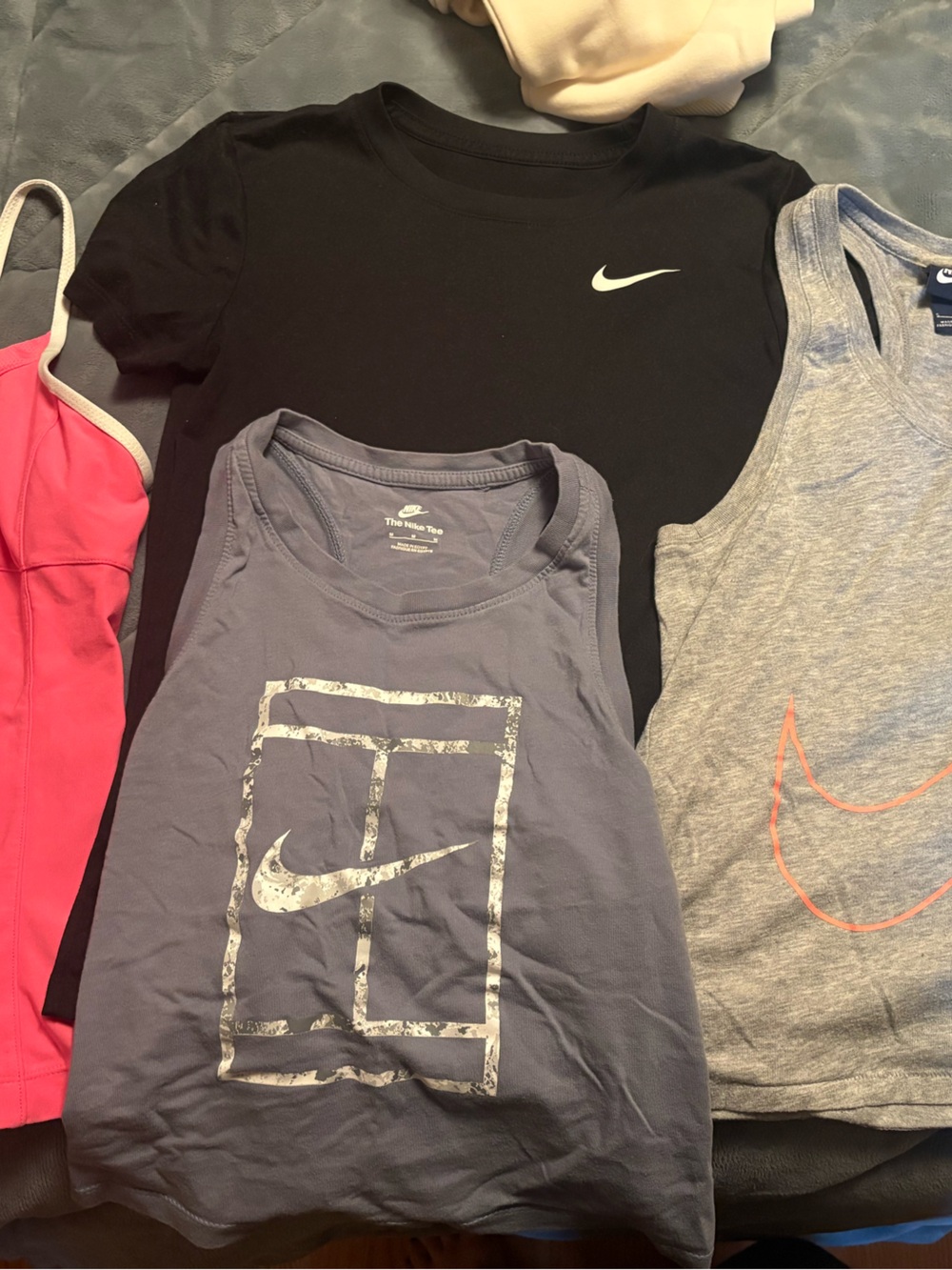 Nike Women’s Small Pink Tank Top and Assorted Nike Tees - Black, Gray, Lavender